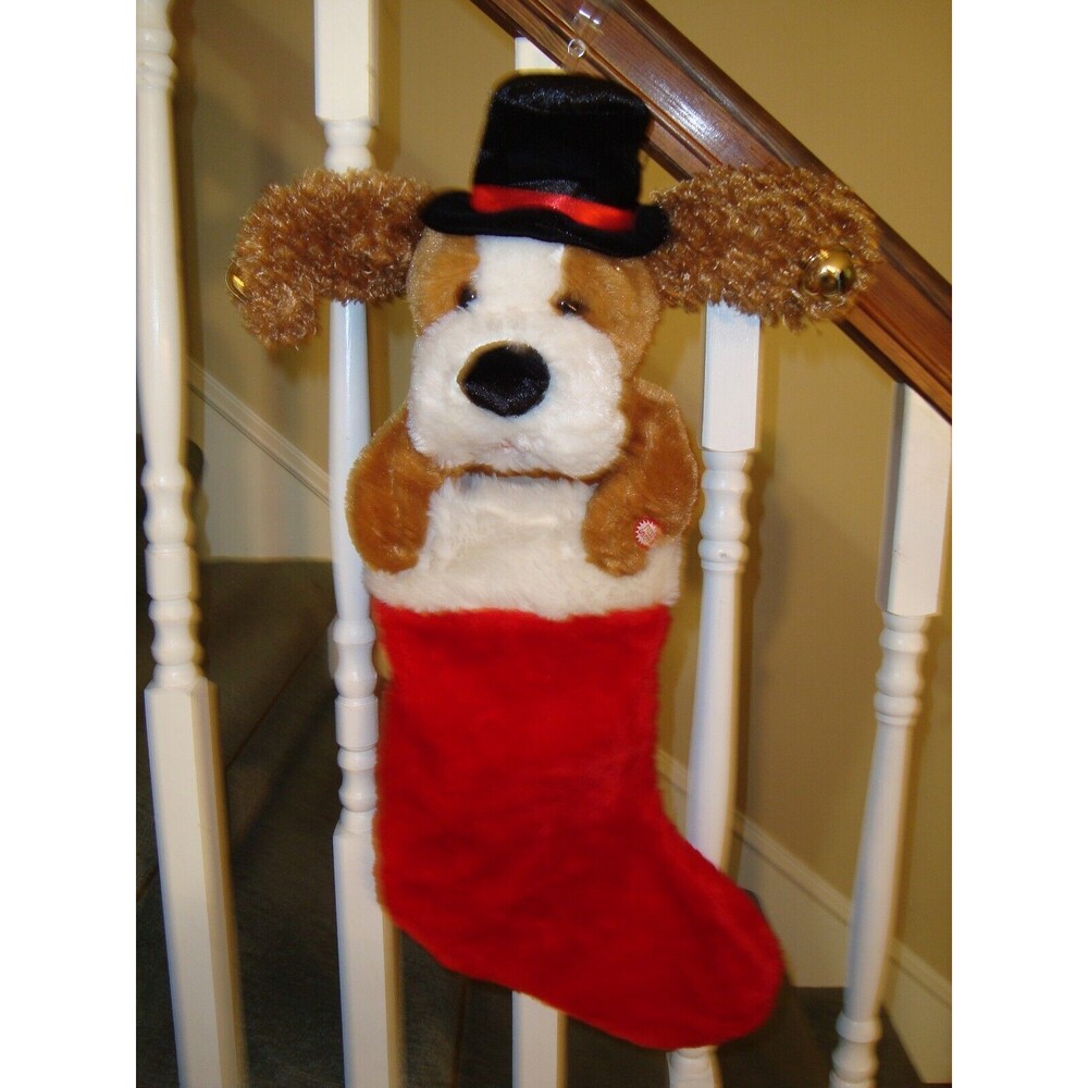 DanDee Collectors Choice Christmas Dog Stocking Animated Singing Working Holiday